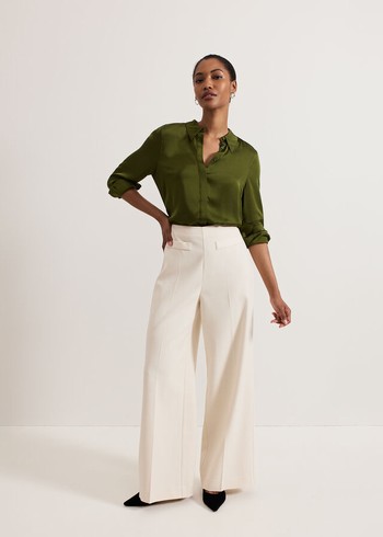 Phase Eight Elodie Wool Trousers White Canada | ZCNIYF-397